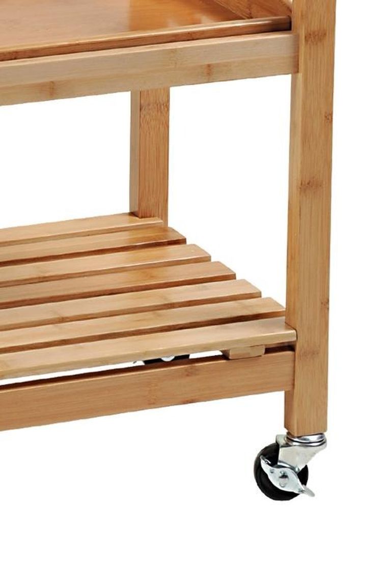 Kesper, wózek kuchenny z wyjmowaną tacą i koszem na warzywa, bambus