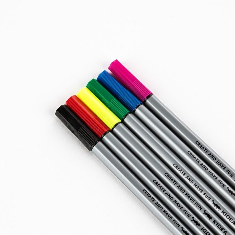 Kidea, cienkopisy, 6 kolorów