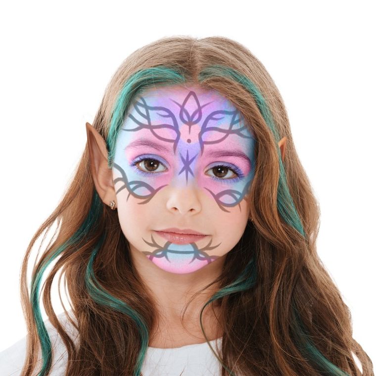 Kidea, farby do twarzy, zestaw Elfie, uszy