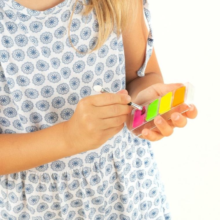 Kidea, farby do twarzy, zestaw z opaską, UV