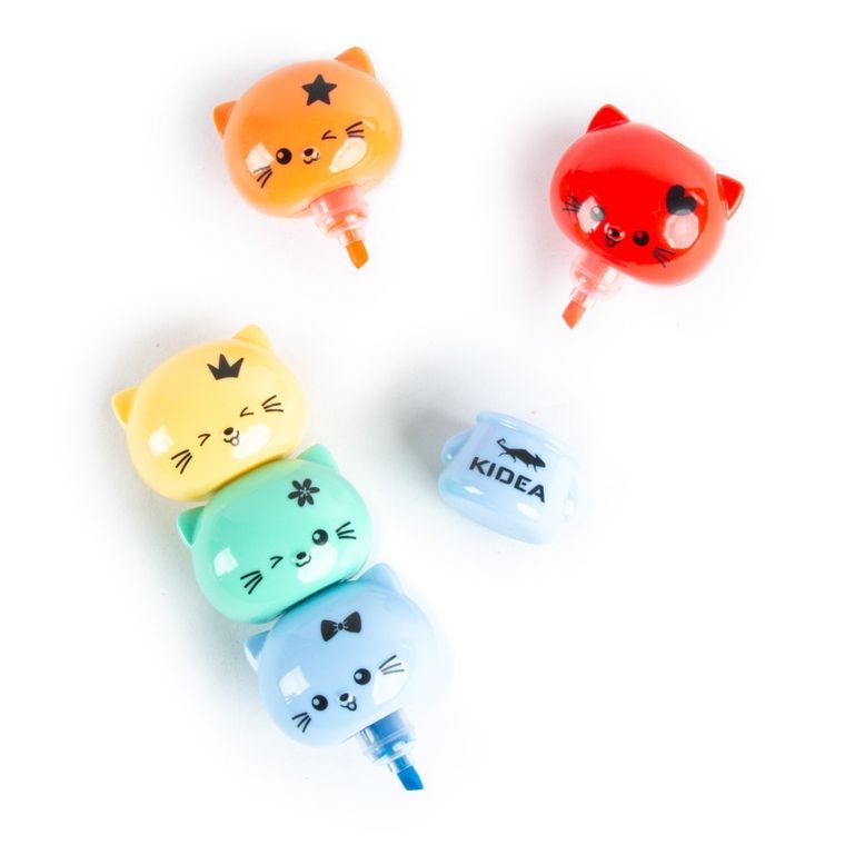 Kidea, flamastry, wieża, kotki, 5 kolorów