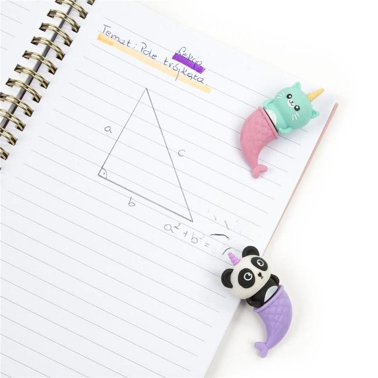 Kidea, gumki do mazania, zapachowe, kotek i panda, 2 szt.