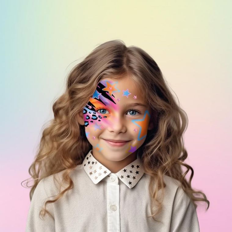 Kidea, Gwiazda, farbki do twarzy, 8 kolorów