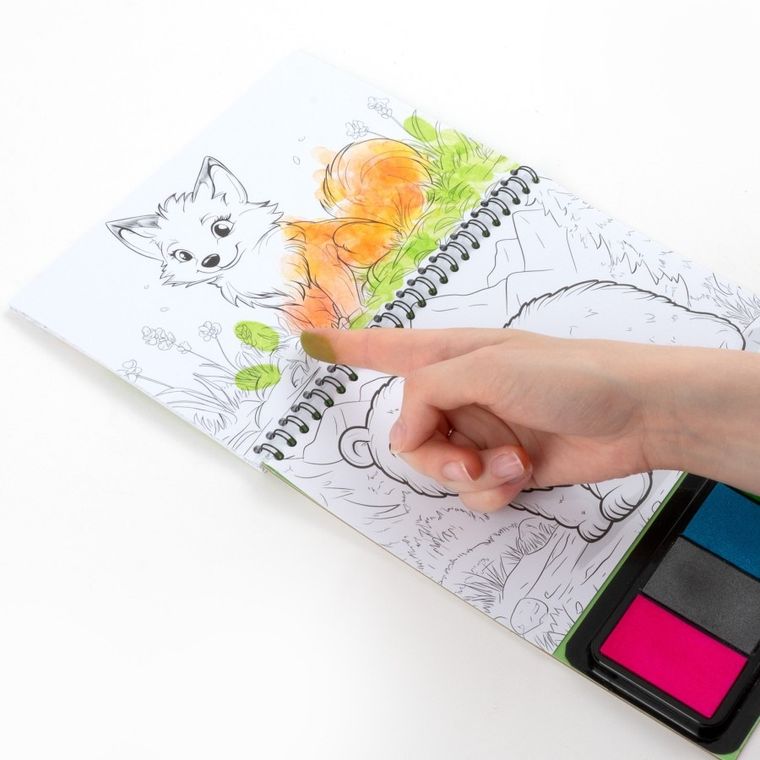 Kidea, Kreatywne Zoo, kolorowe odciski, zestaw edukacyjny