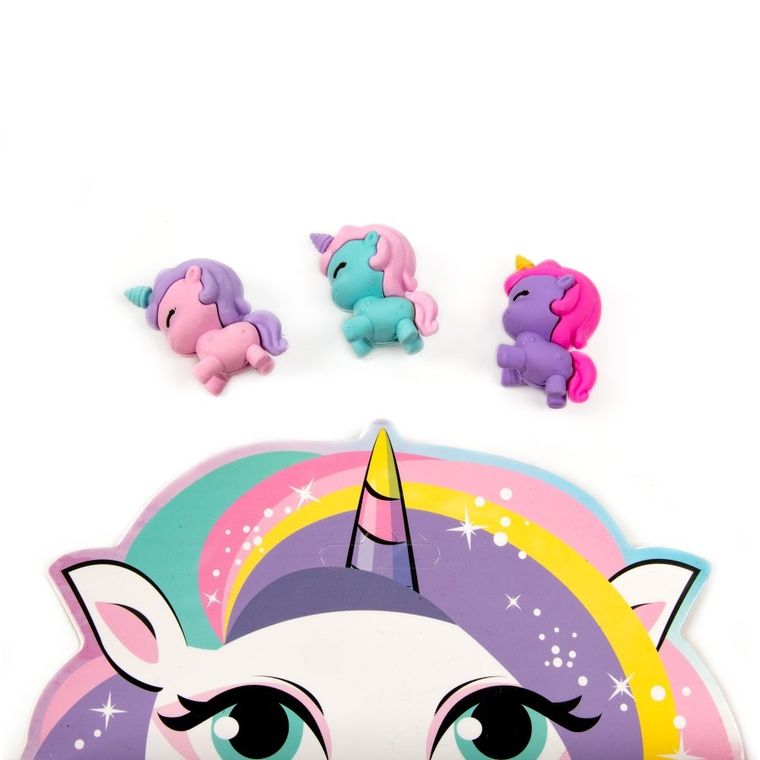 Kidea, kredki i gumki, unicorn, 9 elementów