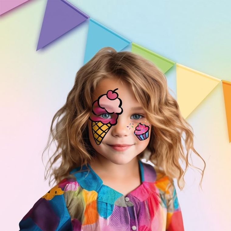 Kidea, Lodowe marzenie, farbki do twarzy, 9 kolorów