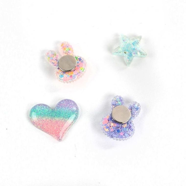 Kidea, magnesy cekinowe, bunny, 4 szt.