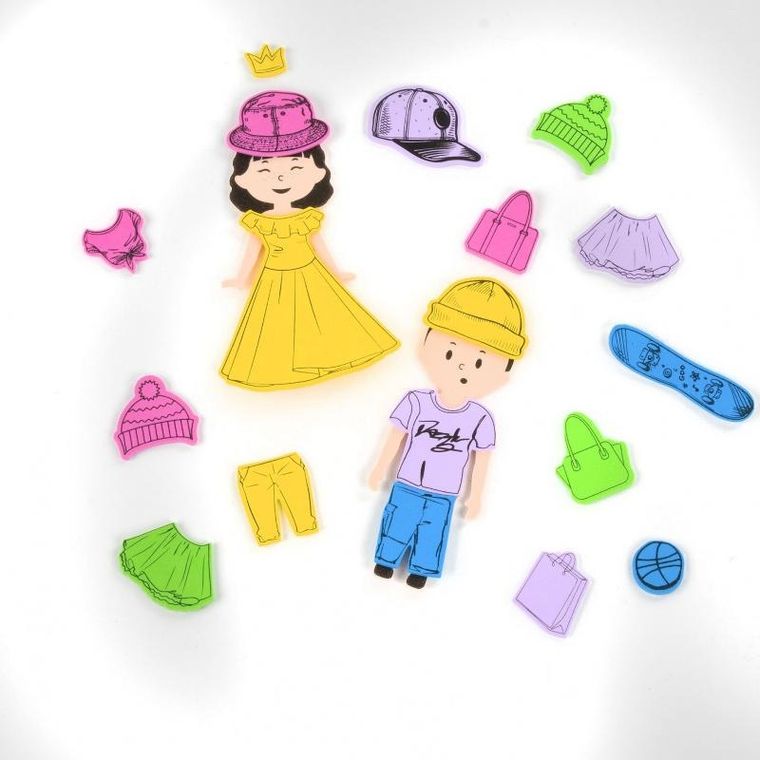 Kidea, modowe stylizacje, zestaw kreatywny z naklejkami, 80 szt.