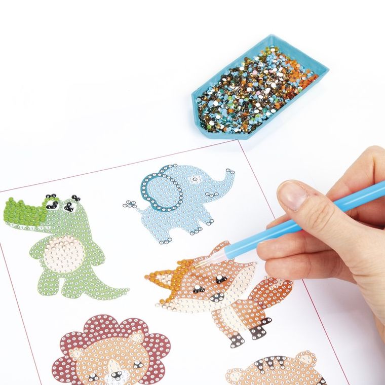 Kidea, naklejki diamentowe, zwierzęta