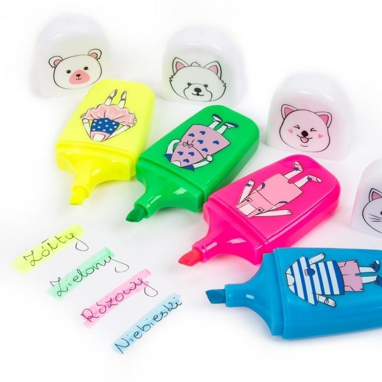 Kidea, New Look, zakreślacze, zwierzaki, 4 szt.