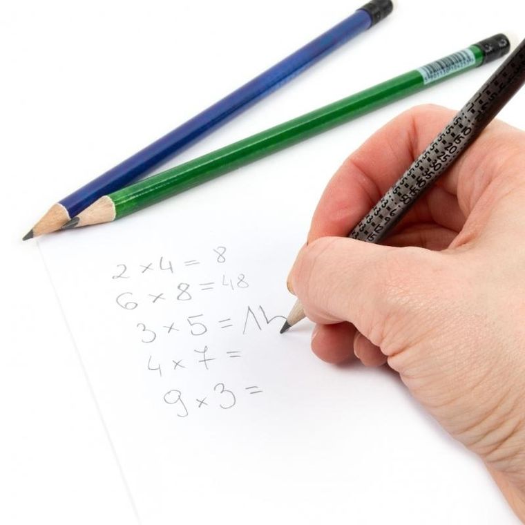 Kidea, ołówek z gumką HB, Magic, Tabliczka mnożenia, 3 szt.