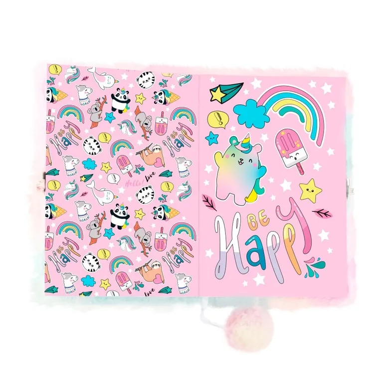 Kidea, pamiętnik pluszowy z kłódką, miś