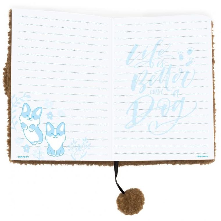 Kidea, pamiętnik pluszowy z kłódką, pies