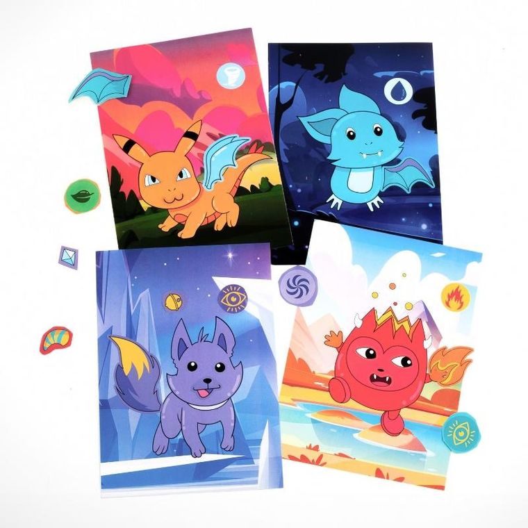 Kidea, Stwórz kosmiczne astrofory, naklejanka, zestaw kreatywny