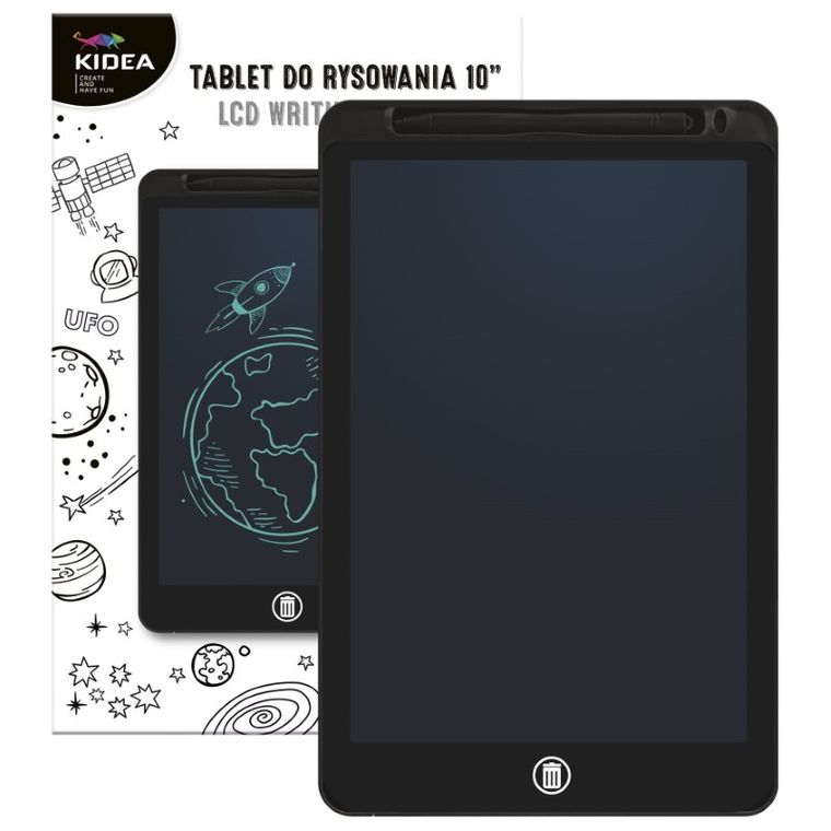 Kidea, tablet do rysowania, LCD 10", czarny