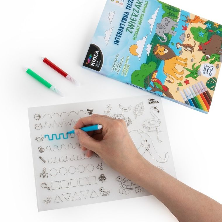 Kidea, Zwierzaki, Interaktywna teczka, zestaw kreatywny