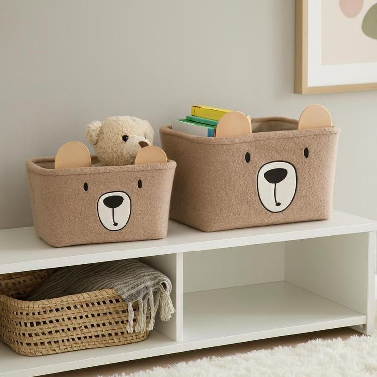 Kids Collection, Nimi, pluszowe koszyki na zabawki, 2 szt.