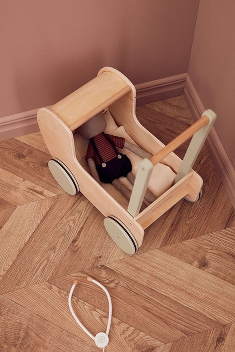 Kid's Concept, wózek dla lalek, natural