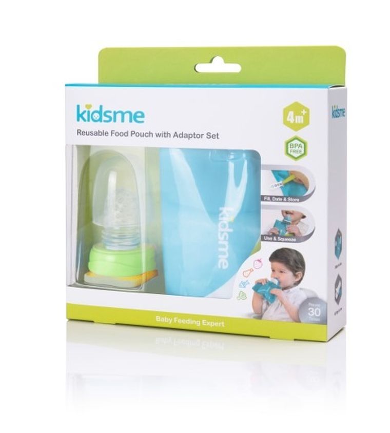 Kids Me, Food Feeder + saszetka do żywności, limonka