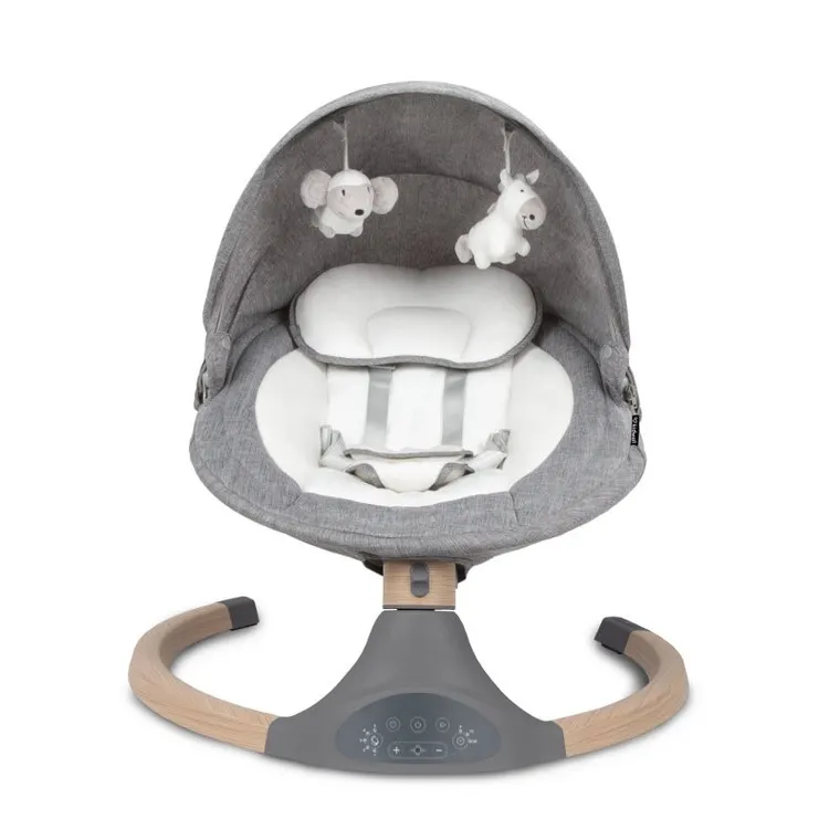 Kidwell, Luxi, bujaczek leżaczek 2w1, elektryczny, dark melange, wooden