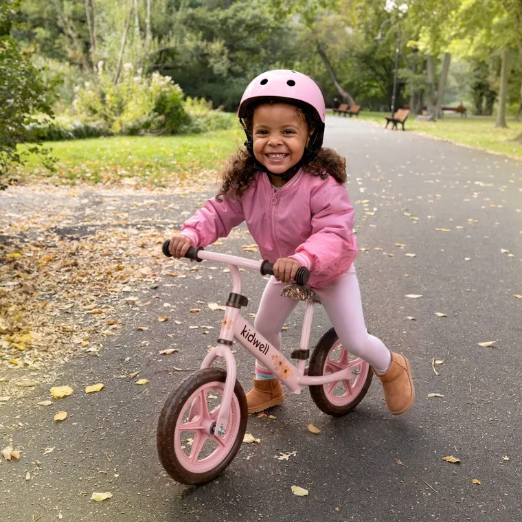 Kidwell, Rebel, rowerek biegowy, różowy w kwiatki