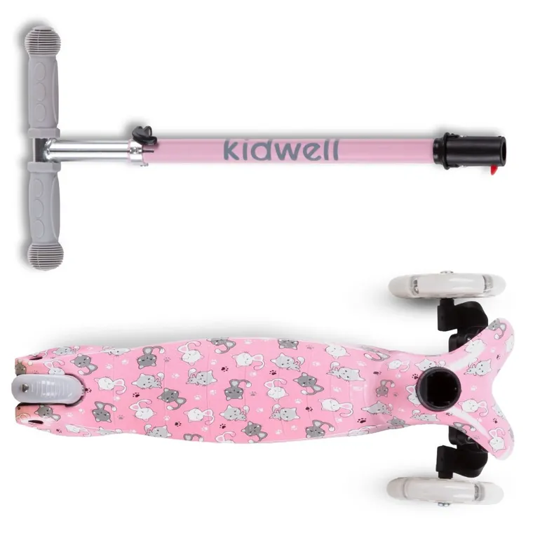 Kidwell, Uno, hulajnoga 3-kołowa LED, balansowa, cats