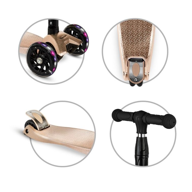 Kidwell, Vento, hulajnoga 3-kołowa, balansowa, złota