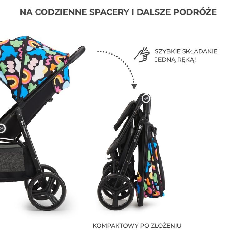 Kinderkraft, Grande Plus, Happy Shapes, wózek spacerowy