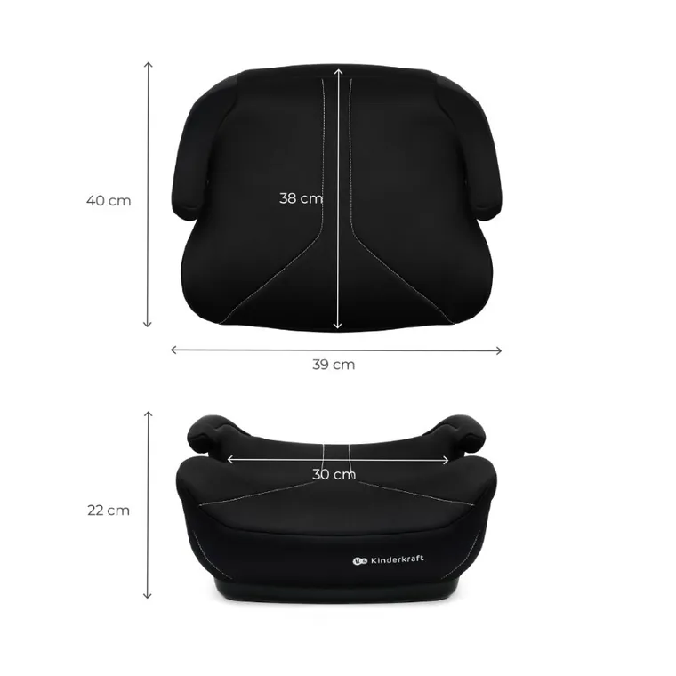 Kinderkraft, I-Boost 2, I-Size, podstawka samochodowa, black, 125–150 cm