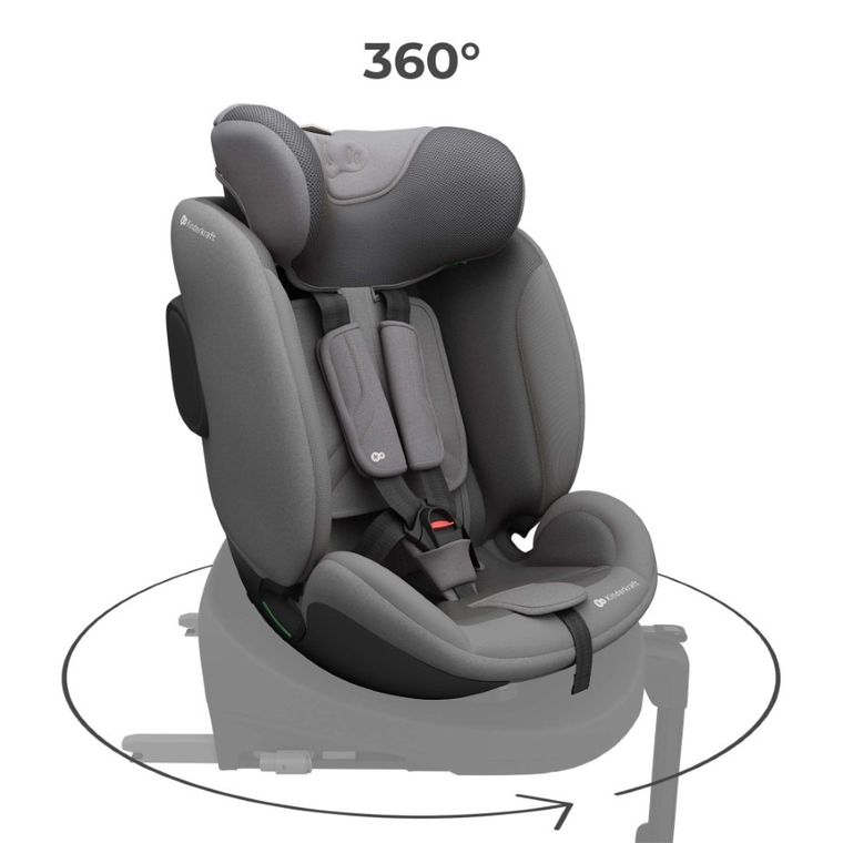 Kinderkraft, I-Fix, fotelik samochodowy, 61-150 cm, grey