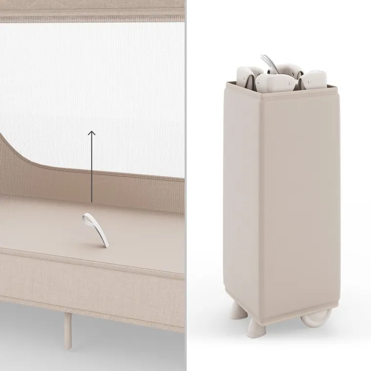 Kinderkraft, Leody Up, łóżeczko turystyczne, beige