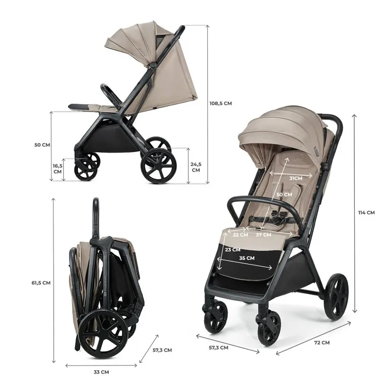 Kinderkraft, Loom, wózek spacerowy, Linen Beige