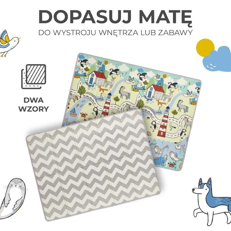 Kinderkraft, Matty 2, dwustronna mata piankowa