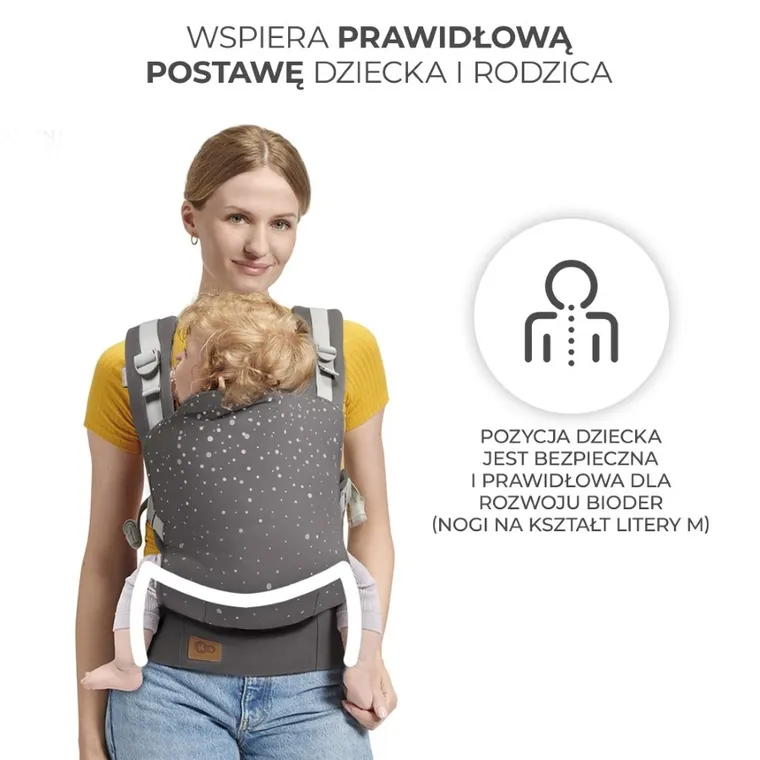 Kinderkraft, Nino Confetti, nosidełko, Grey