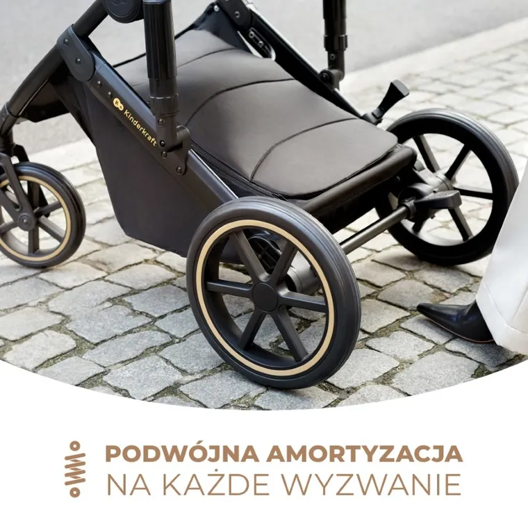 Kinderkraft, Prime 2, wózek wielofunkcyjny, 2w1, Venezian Black