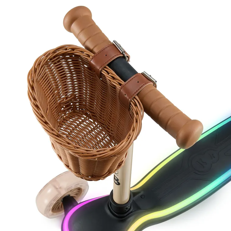 Kinderkraft, Raket, hulajnoga 3-kołowa LED, Beige