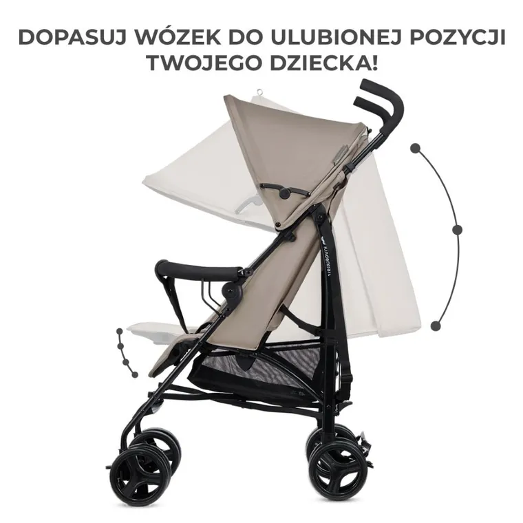 Kinderkraft, Tik, wózek spacerowy, stone beige
