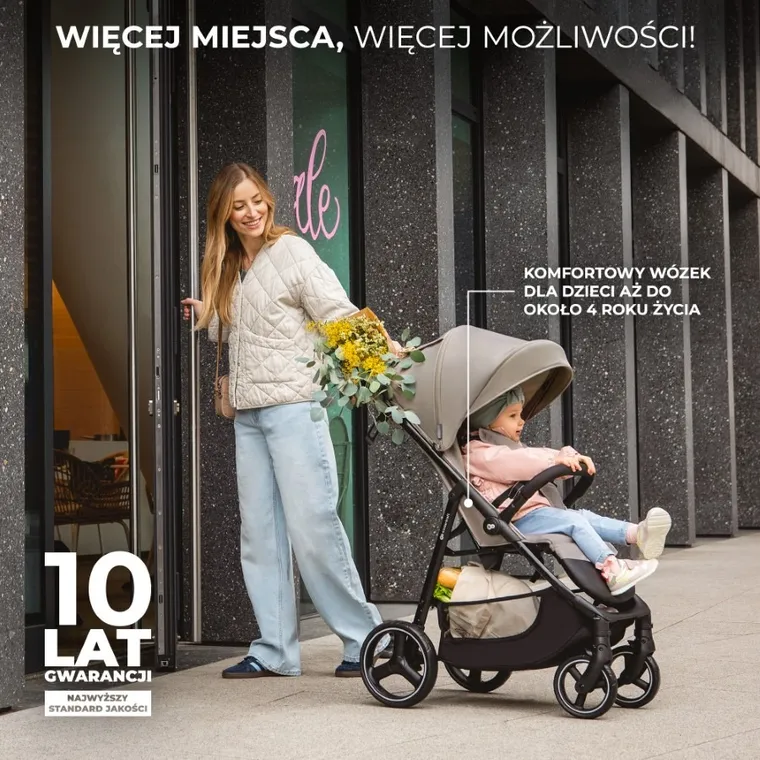 Kinderkraft, Trig 3, wózek spacerowy, Granite Grey