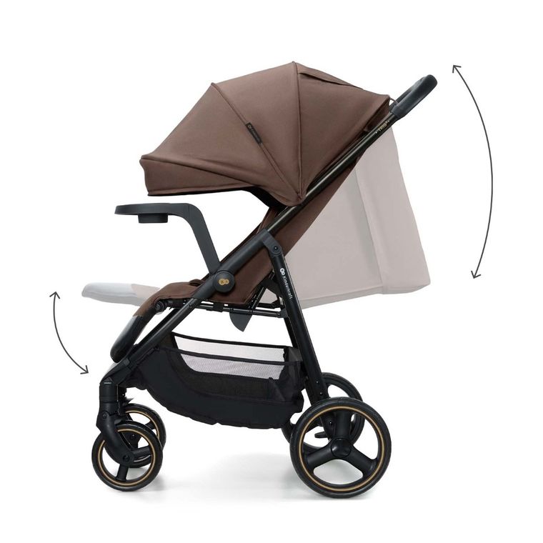 Kinderkraft, Trig 3, wózek spacerowy z tacką, Velvet Mocca