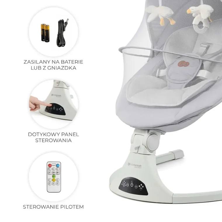 Kinderkraft, Tulsy, bujaczek elektryczny, grey