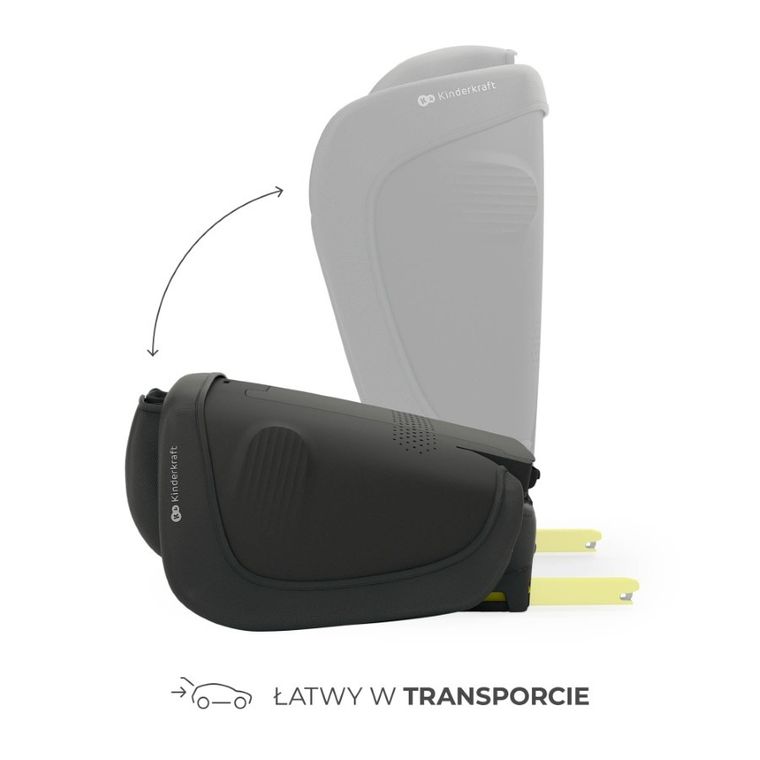 Kinderkraft, Unity 2, I-Size, fotelik samochodowy, Black, 100-150 cm, 15-36 kg