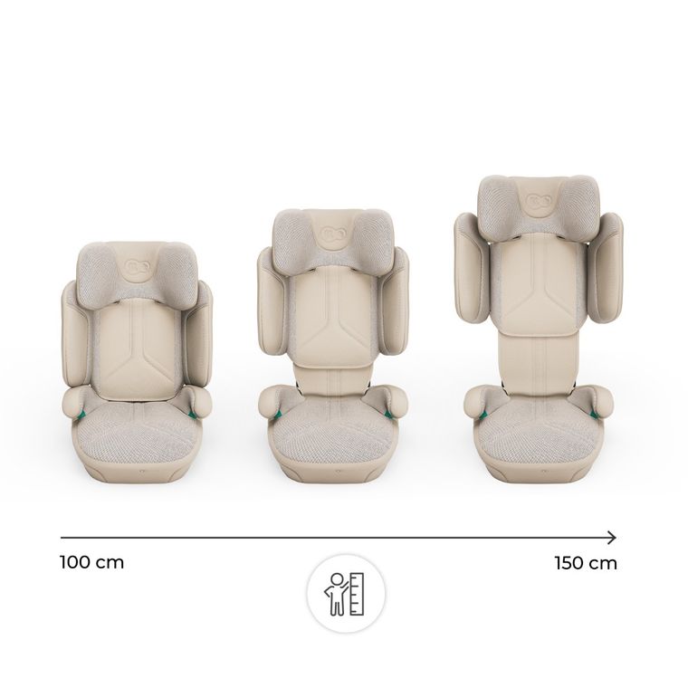 Kinderkraft, XPAND 2 PRO, i-Size, fotelik samochodowy, beige, 100-150 cm