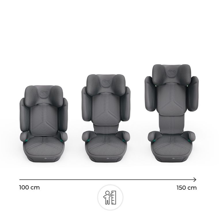 Kinderkraft, XPAND 2 PRO, i-Size, fotelik samochodowy, rocket grey, 100-150 cm
