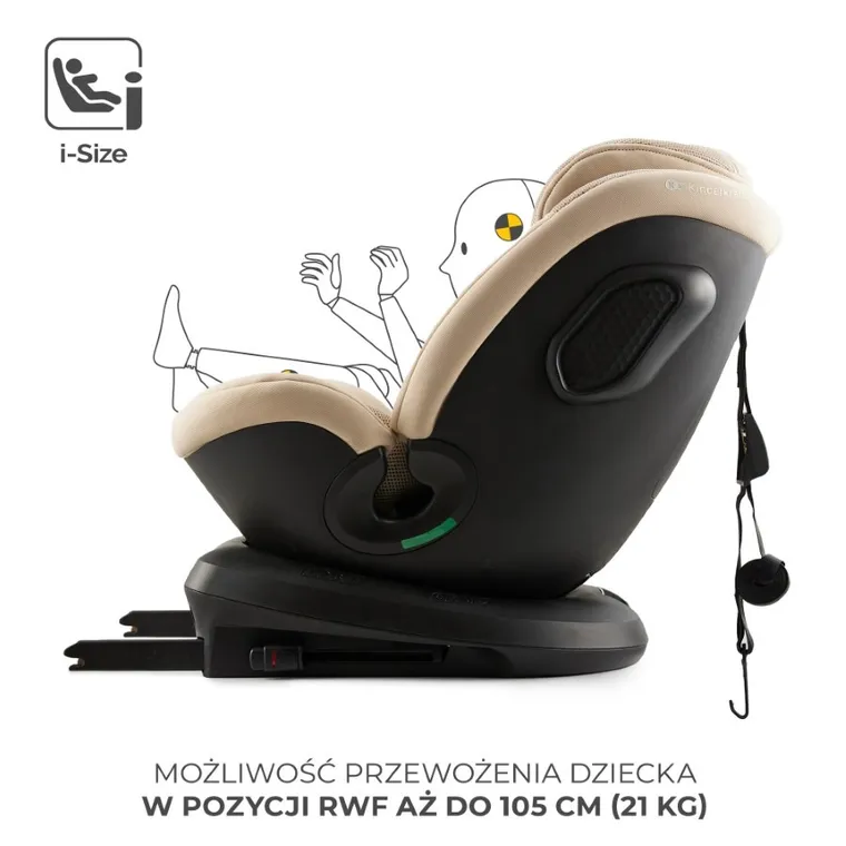 Kinderkraft, Xpedition 3, I-Size, fotelik samochodowy, Beige, 40-150 cm