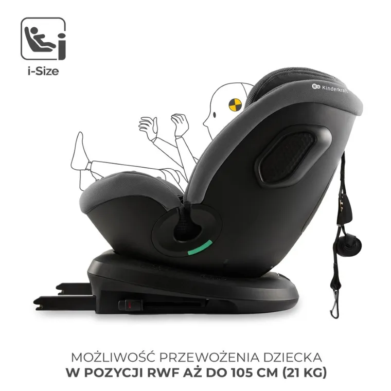 Kinderkraft, Xpedition 3, I-Size, fotelik samochodowy, Grey, 40-150 cm