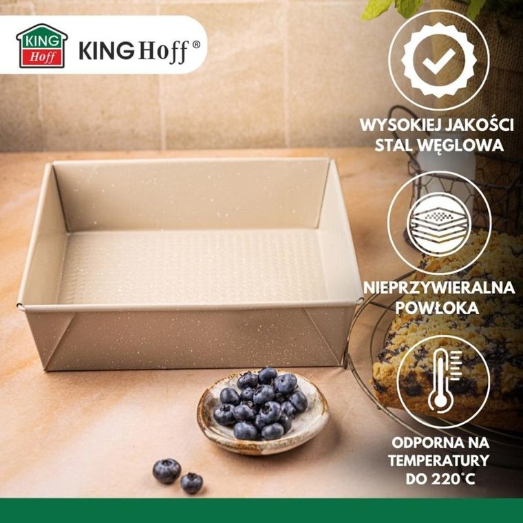 Kinghoff, blacha, forma do ciasta, prostokątna, 36,5-24 cm, kh-1975