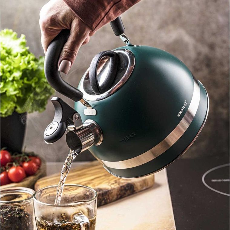 Kinghoff, czajnik, 1.8l z gwizdkiem, zielony