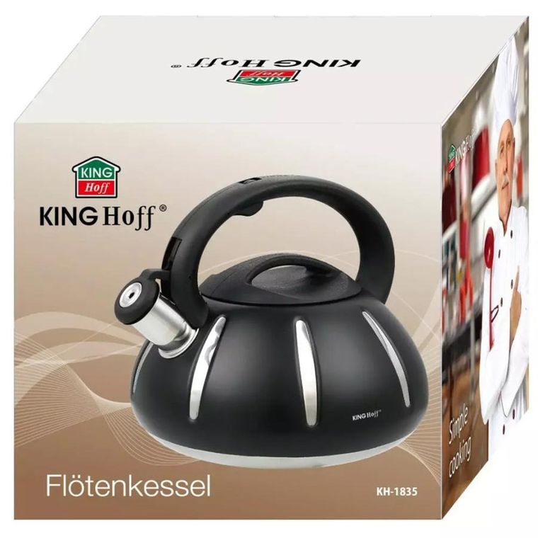 Kinghoff, czajnik z gwizdkiem, 3l, KH-1835