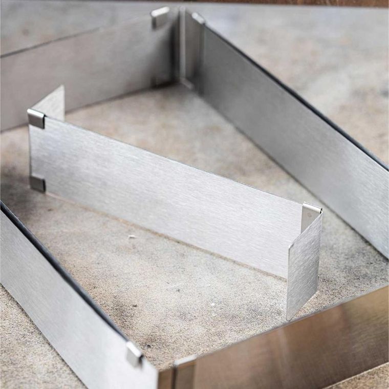 Kinghoff, forma regulowana, rant do ciast tortów, prostokątna