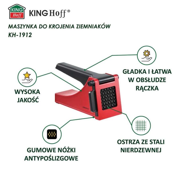 Kinghoff, maszynka do krojenia frytek i warzyw, KH-1912
